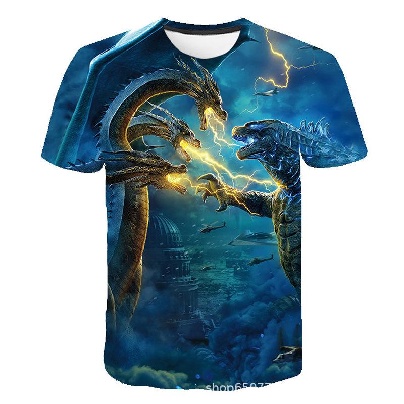 Summer Short Sleeved T-shirt Monster Series 3D Printed Casual T-shirt