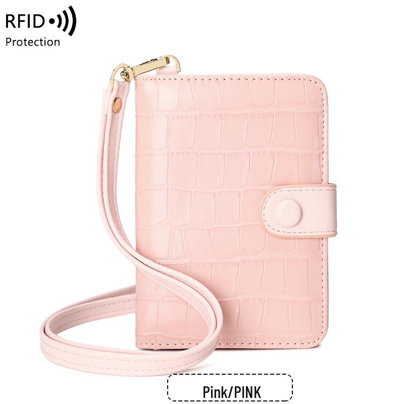 Multifunctional Travel RFID Passport and Document Holder with Detachable Lanyard