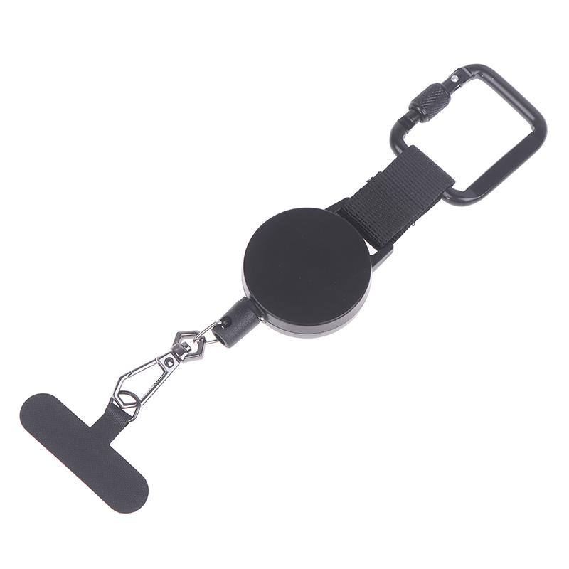 Anti-Theft Retractable Phone Lanyard Safety Connect Piece Tether Phone Tab Strap With Carabiner Anti-Drop Harness For Outdoor