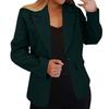 Women Blazer Coats Autumn Winter Pocket Notched Single Button Slim OL Workwear Business Coat
