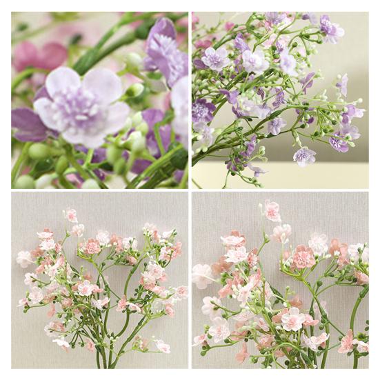 Real Touch Hydrangea Artificial Flowers Full Faux Hydrangea Flower with Stem Lifelike Large Fake Silk Flowers for Home Party Floral