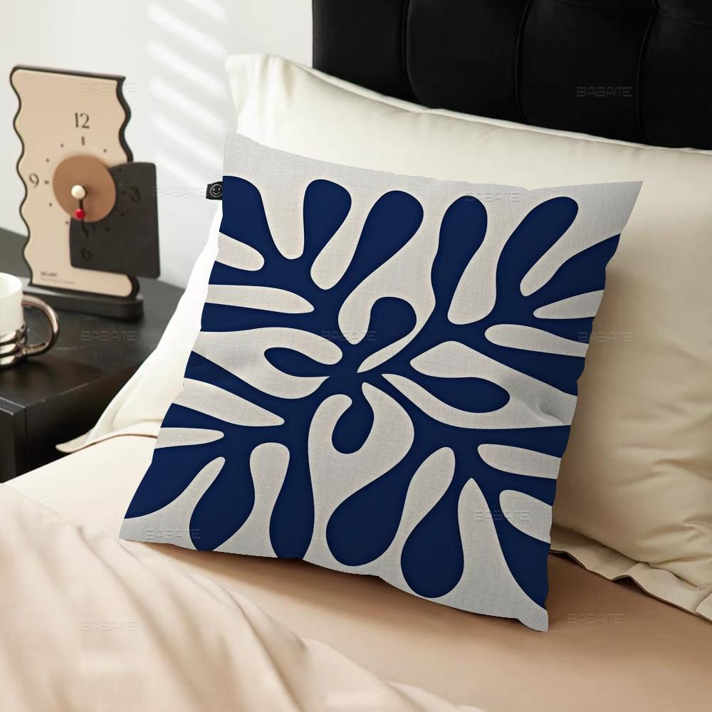 Matisse Flowers Leaf Pillow Covers Cartoon Sofa Decorative Home Double-sided Printing Short Plush Cute Cushion Cover