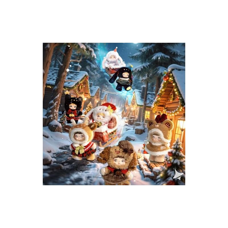TOP TOY x Nommi "Magical Christmas Night" Series Plush Pendant [1 Piece] Gachapon Blind Box Figure Plastic Model Premium Soft Vinyl Toy Birthday Gift