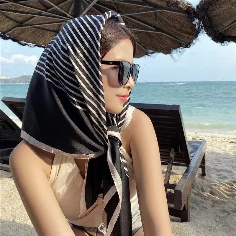 Hangzhou Silk 90 Square Scarves Silk Scarves Women Travel With Shirts Spring And Autumn Versatile Small Shawls
