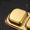 Korean Style Seasoning Dish Gold Silver Color Stainless Steel Barbecue Sauce Dish Plate Tableware BBQ Restaurant Kitchen Tool