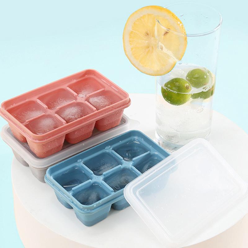 3Pcs Silicone Ice Cube Mold Set Big Square Ice Cube Tray Mold Kit Ice Cube Maker Non-toxic Durable Bar Pub Wine Ice Blocks Maker