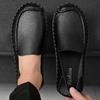 Large Size Overseas One-Pedal Widening And Fattening Soft-Sided Driving Shoes Loafers Men'S Leather