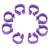 100 Stück Vogel Fußringe Nummernidentifikation Taube Beinbänder Geflügel Clip Ring Lila