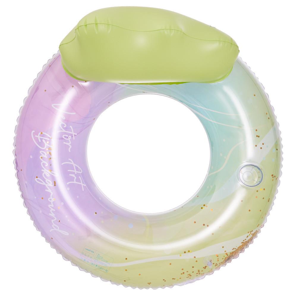 

Swimming Adult Ring Inflatable Sequin With Backrest Inflatable Water Toy