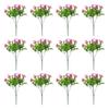 12 Pcs Artificial Pansy Flowers Colorful Long-lasting UV Resistant Faux Silk Flowers Realistic Vibrant Outdoor Flower Bundles