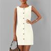Summer High-end Hip Tight Sleeveless One-step Skirt Solid Color Mid-skirt Dress Women's Skirt