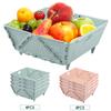 4 Pcs Foldable Drain Basket Space Saving Multifunctional Storage Basket Kitchen Fruit and Vegetable Cleaning Basket for Home