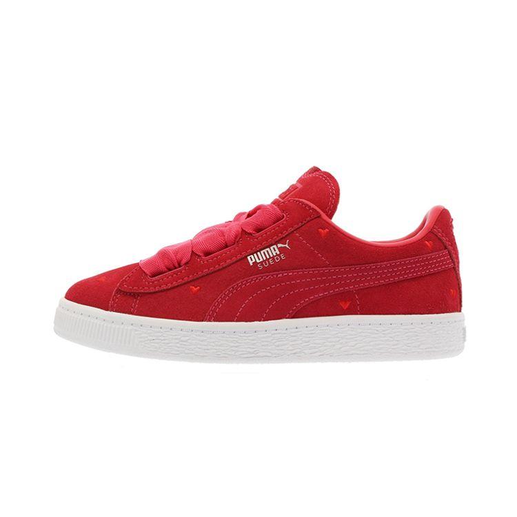 Puma Suede Heart Ps Low Top Kids Sneakers Kids Sneakers Red 365136-01