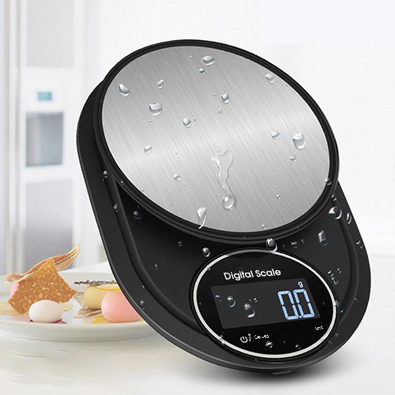 Stainless Steel 5kg 0.1g Kitchen Scale Weighing Food Scale Baking Measuring Scales Household Kitchen Accessories Coffee Scale