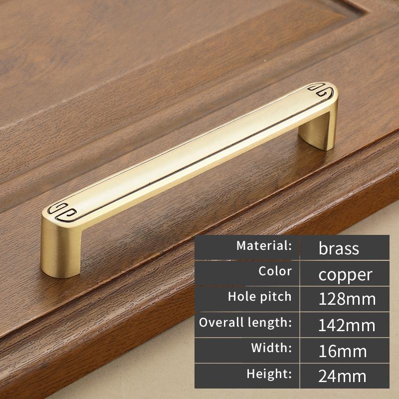 High-end Solid Brass Cabinet Door Handles Cabinet Wardrobe Wine Cabinet Pull Drawer Knob and Furniture Hardware