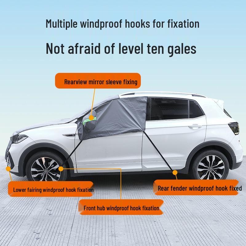 All-Season Car Windshield Snow Cover & Hood Protector: Winter Anti-Freeze, Full Coverage