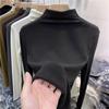 Women's High-Neck Fleece Base Layer Long-Sleeve T-Shirt for Autumn and Winter