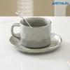 230ml European-style Gold-rimmed Ceramic Coffee Cup and Saucer Set Tea Cup Starbucks Cup Cute Cup Teacup Coffee Cup Set Copo