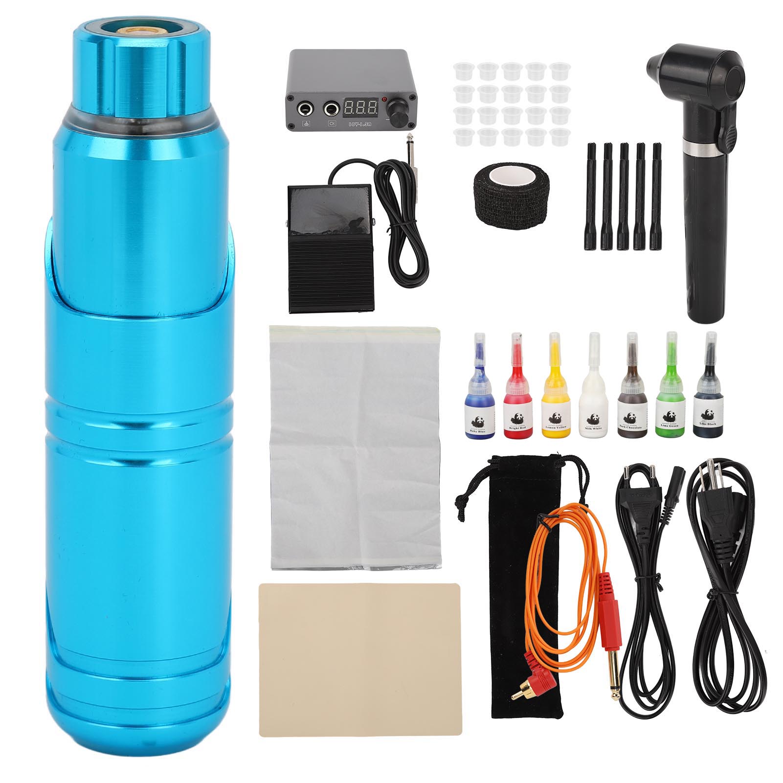 

Tattoo Machine Pen Kit All in One Professional Complete Tattoo Kit with Power Rich Coloring Pedal fo