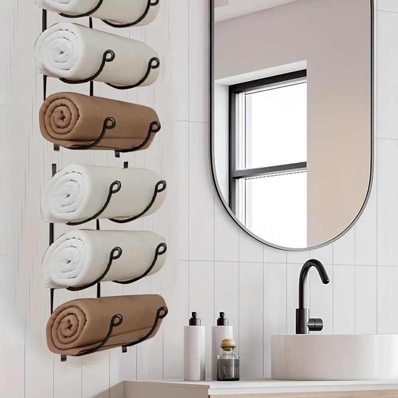 1 Pc 3 Layers Wall-Mounted Towel Rack: Sturdy, Space-Saving Bathroom Organizer for All Towels - Sleek, Multi-Purpose Storage 245g