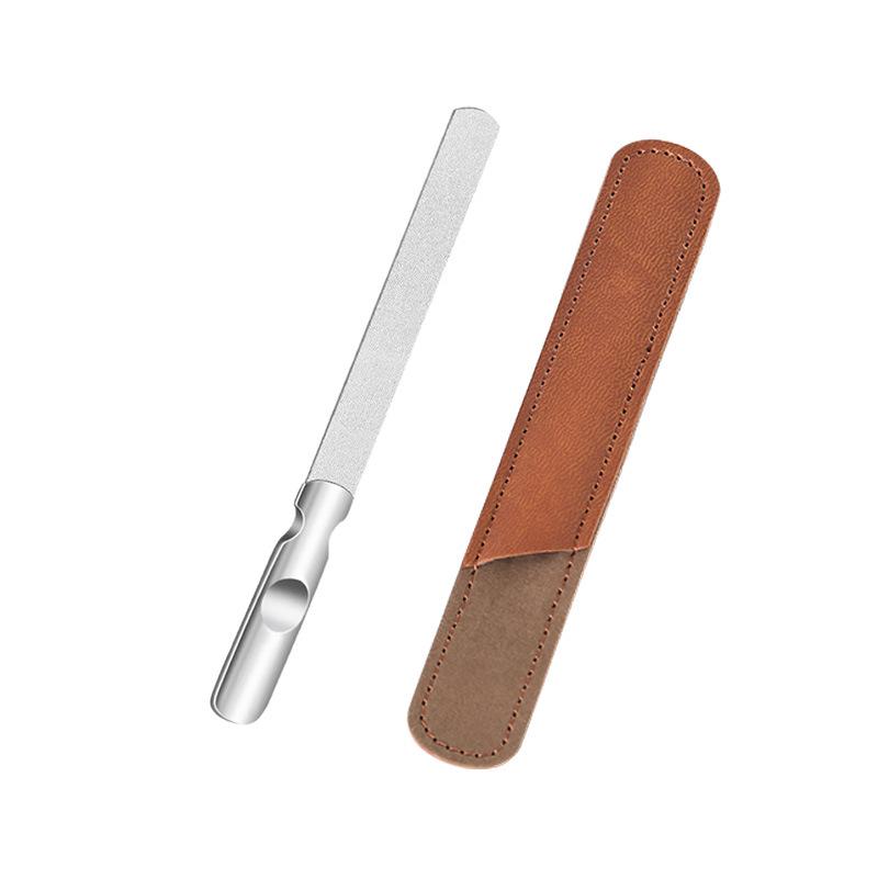 Stainless Steel Double-Sided Nail File Buffing Strip Ultra-Thin Manicure Tool