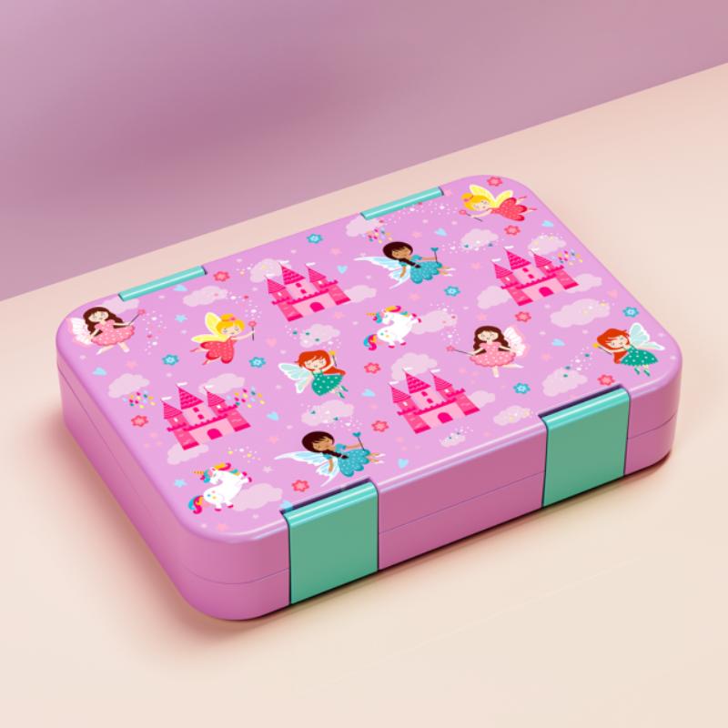 37oz Entzückende Bento-Box mit Cartoon-Druck, Mikrowellengeeignete, unterteilte Lunchbox, Auslaufsicher, BPA-frei, Snack-Lebensmittelbehälter für Schule, Picknick