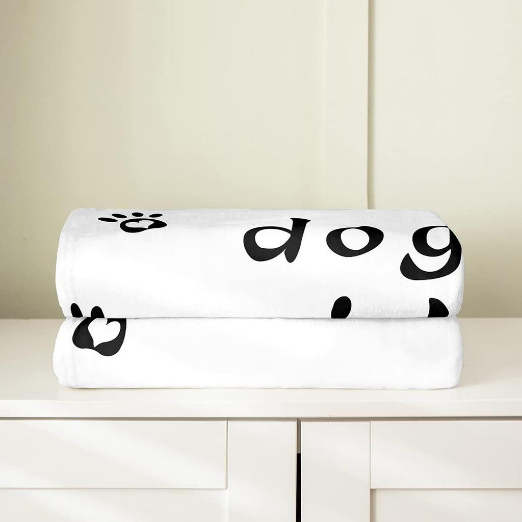 Dog Side My Side Throw Blanket Funny Pet Lover Design for Living Room Decor Gift for DogOwner Gift for Her 70x100