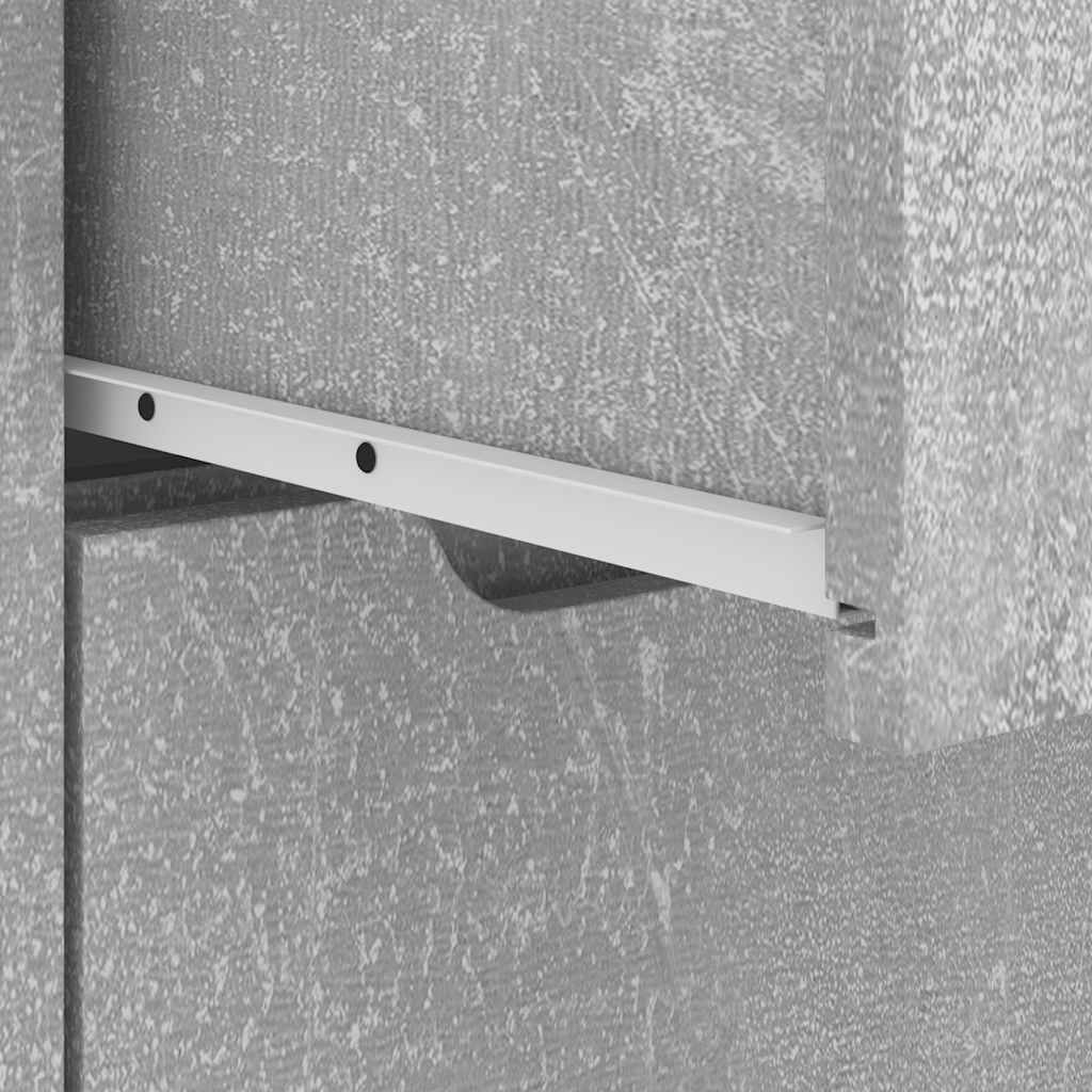 VISNES Nightstand Concrete Grey 45 X 40 X 50 Cm Engineered Wood