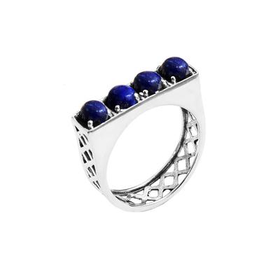 Lapislazuli 925 Sterling Silber Ring