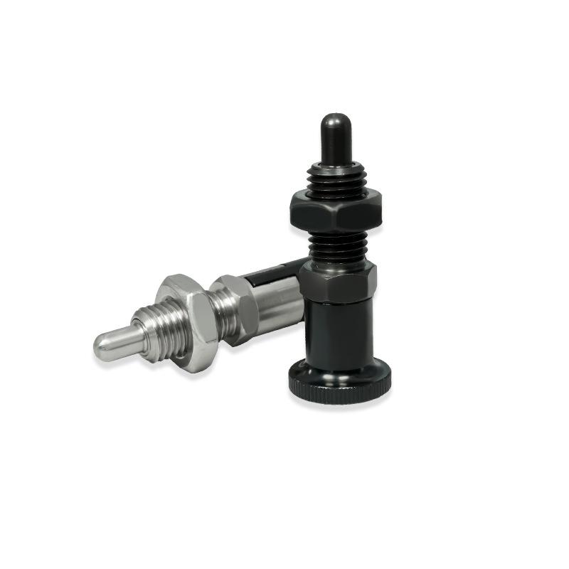 Stainless Steel/Carbon Steel Indexing Pin: Knob Plunger, Self-Locking, Re-Locking, Fine Thread, Complete Specifications