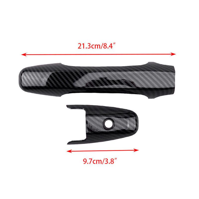 For Honda Civic Coupe 2 Door 2006 2007 2008 2009 2010 2011 Car Carbon Fiber Style Exterior Door Handle Moulding Cover Trim Decor