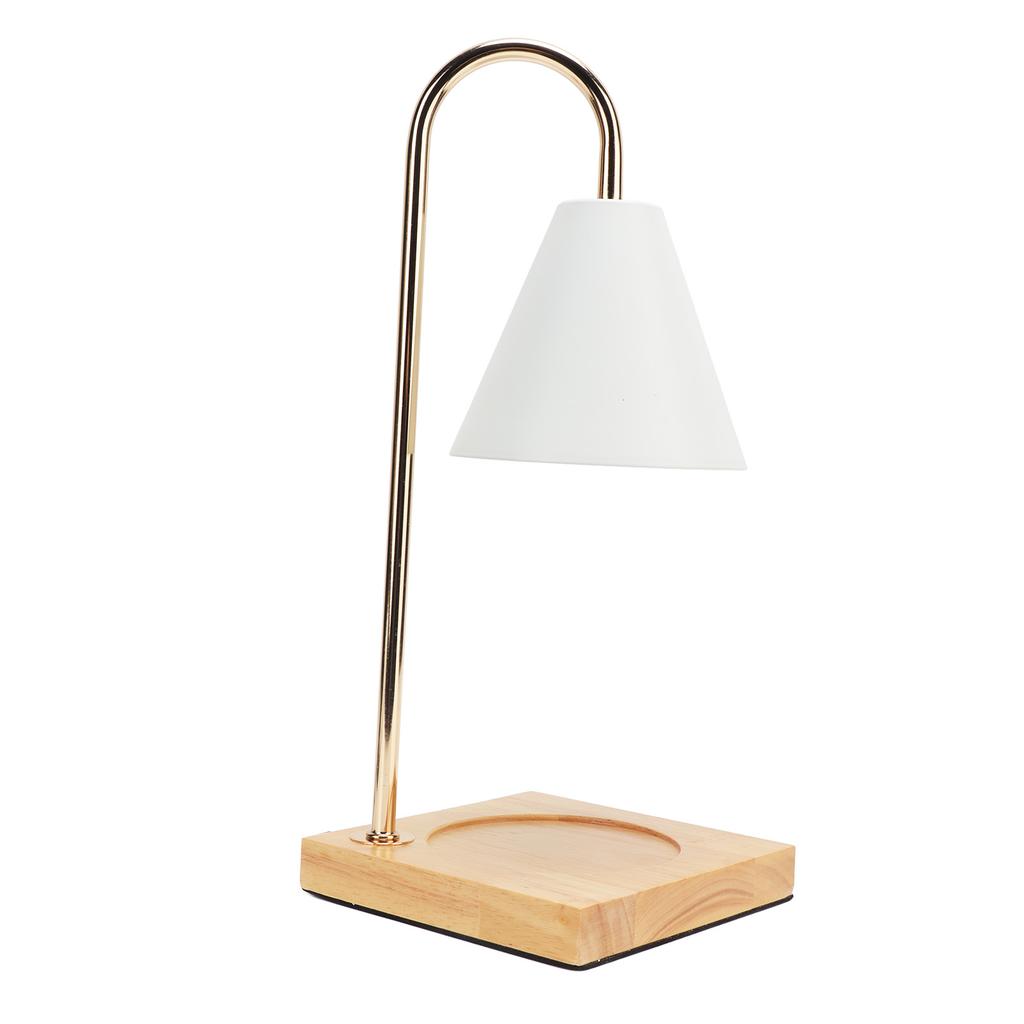 Candle Warmer Lamp Dimmable Smokeless Decorative Aroma Candle Wax Melting Light with Wooden Base
