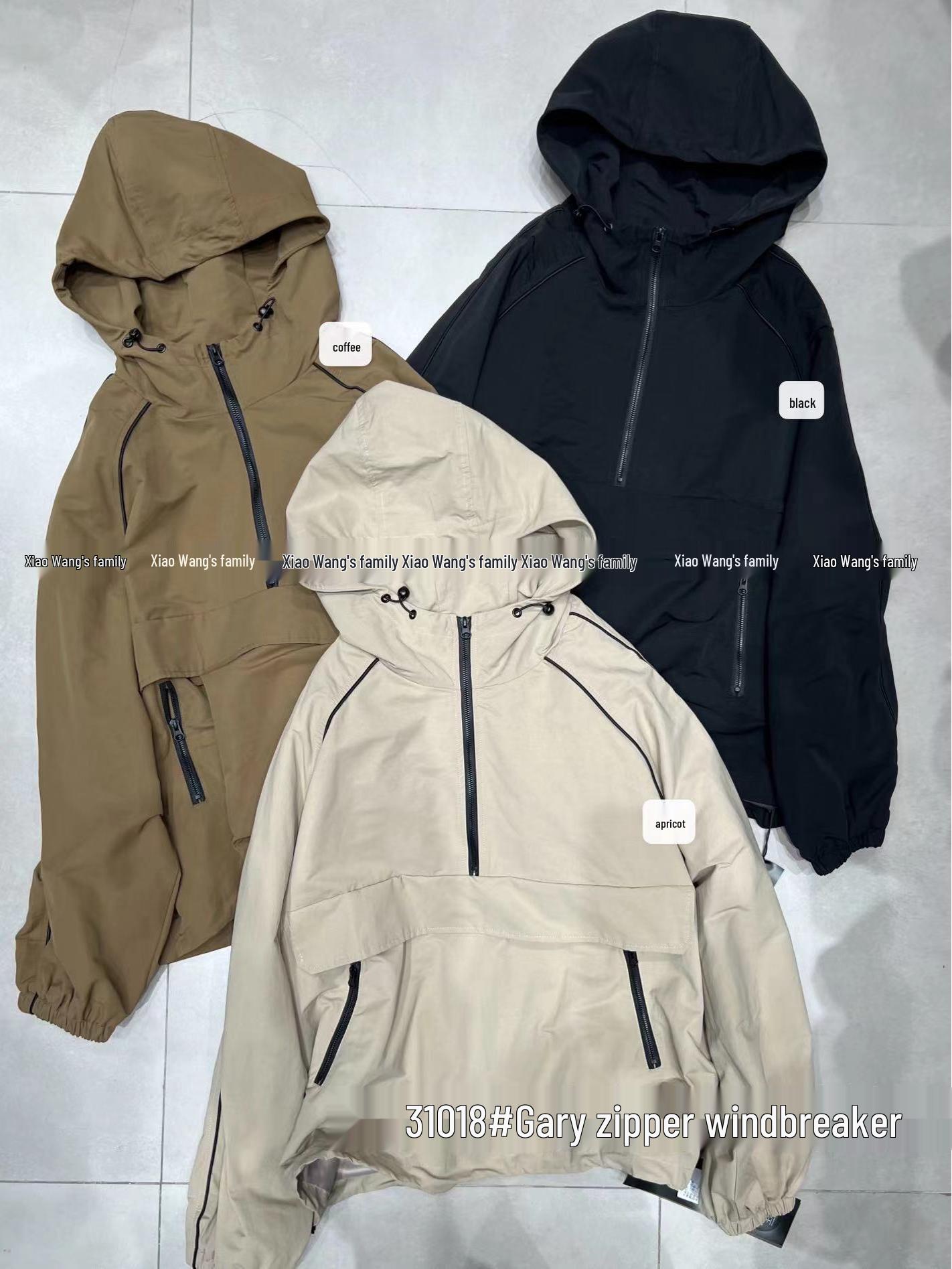 

Xiao Wang s Winter Korean-Style Plus Size Casual Hooded Windbreaker Pullover One Size