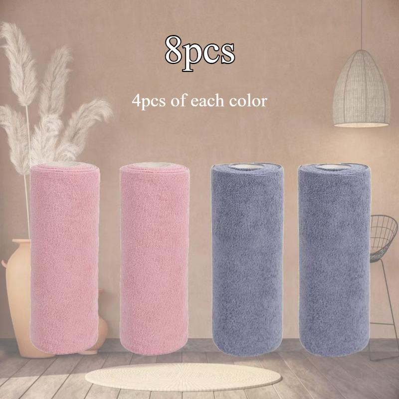 Reusable Cleaning Wipe Household Kitchen Cloth Microfiber Towel Rolls Dish Rags Wash Paper Towel Replacement 1 Roll of 20 Sheets