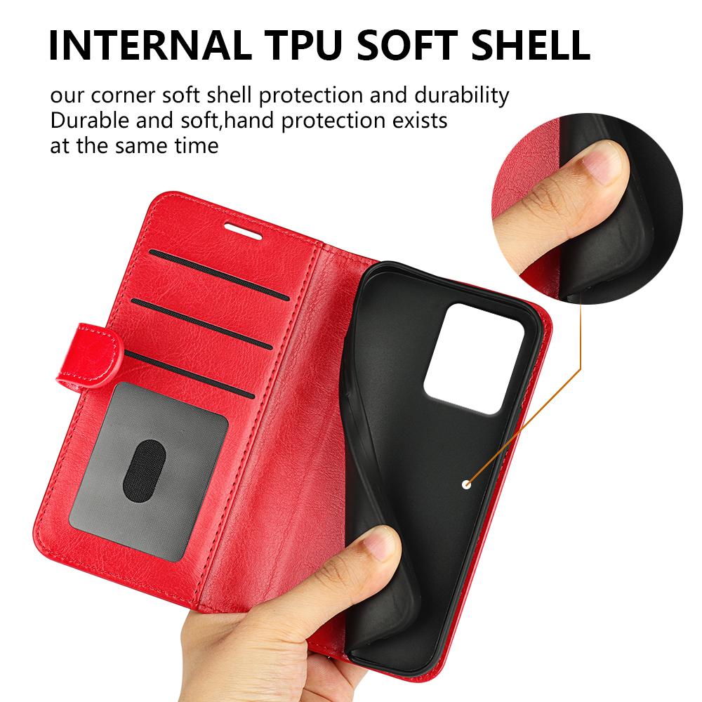 Dla HMD Skyline Etui Portfelowe Tekstura Crazy Horse Stojak Skórzane Etui na Telefon