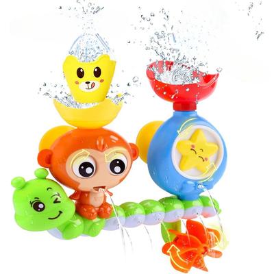 Juguete de Baño para Niños Pequeños, Mono Oruga Preescolar Bebé Recién Nacido Juguetes de Agua para Bañera, Juguete Multicolor Interactivo Duradero para Bebés