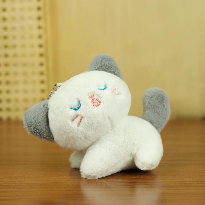 

Cute Plush Cat Pendant Cartoon Pendant Bag Ornament Children Gifts серый