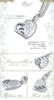 (Aloha Lokahi) Aloha Lokahi Hawaiian Jewelry Necklace, Surgical Stainless Steel, Heart Plumeria, Stainless Silver Chain (2mm Width), 40cm