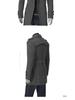Korean Style Men's Autumn/Winter Double-Breasted Wool Coat with Shoulder Badge