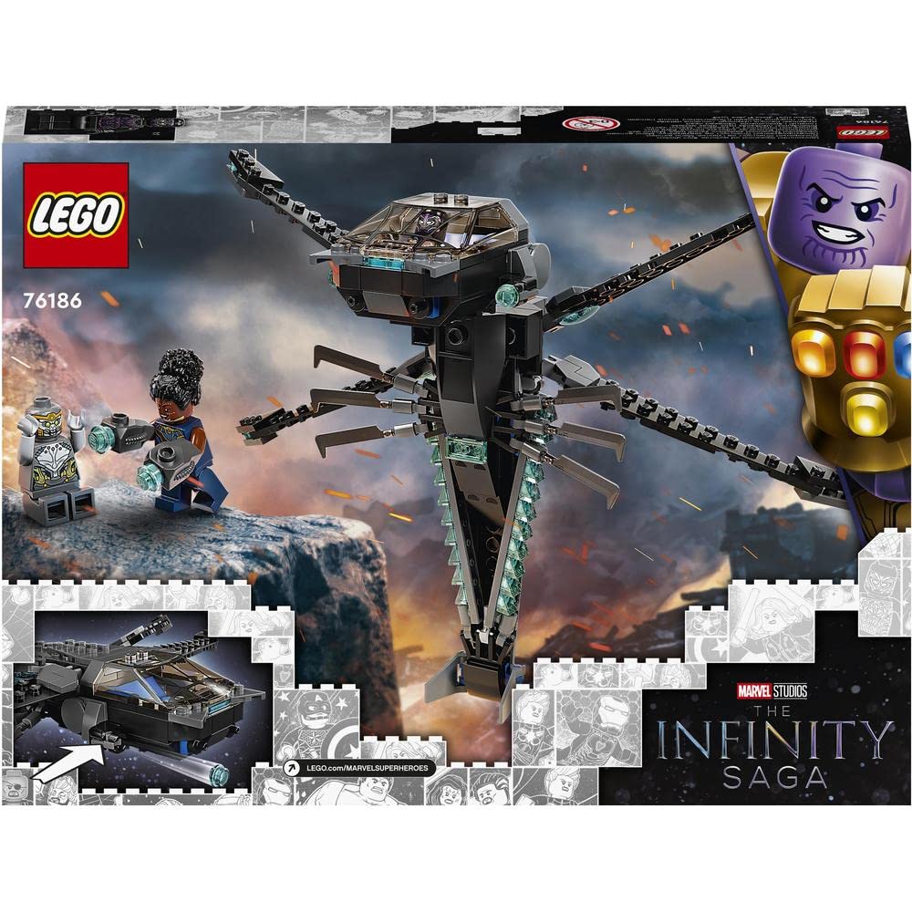 LEGO Super Heroes Black Panther Dragon Flyer 76186 Toy Blocks Gift Plane Superhero American Comic Book Boys Ages 8 and Up