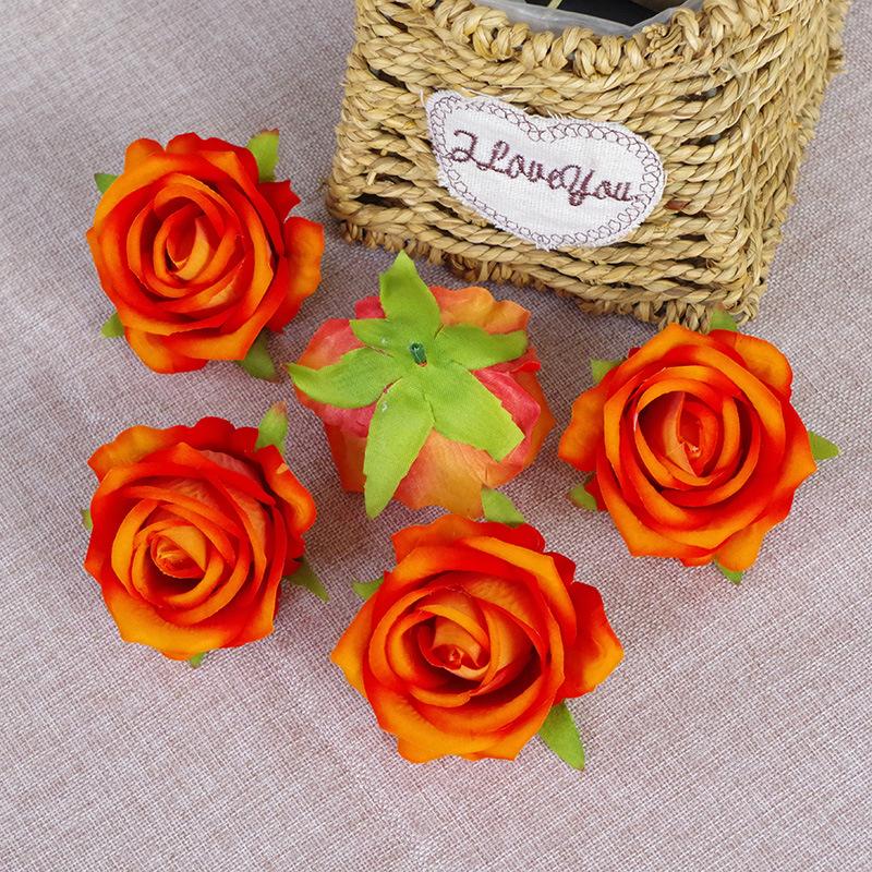 5/10pcs 7cm Artificial Rose Flowers Head For Wedding Home Decoration Fake Flowers Rose Head DIY Wreath Supplies