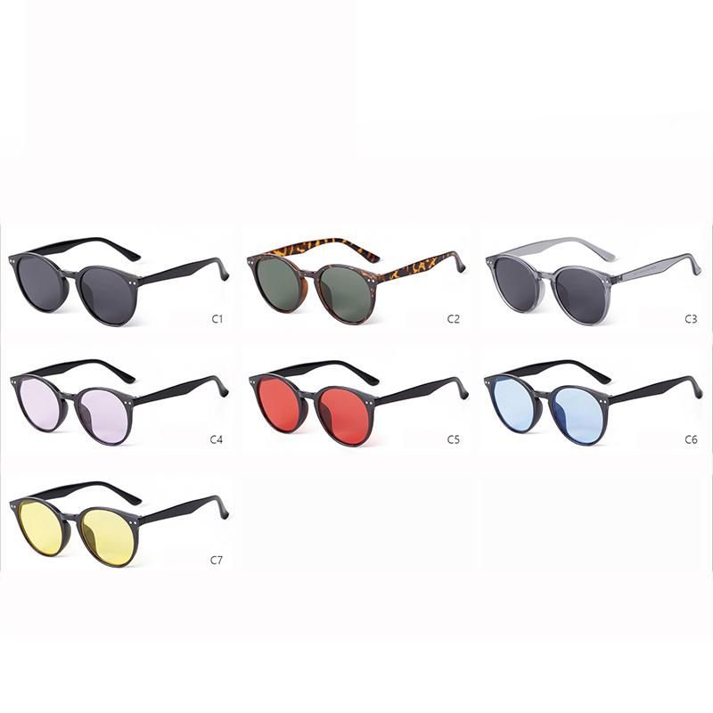 Vintage Rivet Tortoiseshell Round Sunglasses Women Men Retro Classic Green Lens Sun Glasses Male  Hombre UV400 S3821