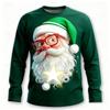 Santa Claus Digital Printed Men's Crew Neck Long Sleeve T-Shirt