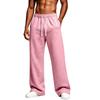 Men's Casual Color Loose Fit Sweatpants with Elastic Waist Straight Leg