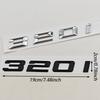 3D ABS Matte Black Car Letters Logo 320d 320i Emblem Sticker Rear Trunk Badge For BMW 320d 320i E90 E91 F30 F31 Auto Accessories