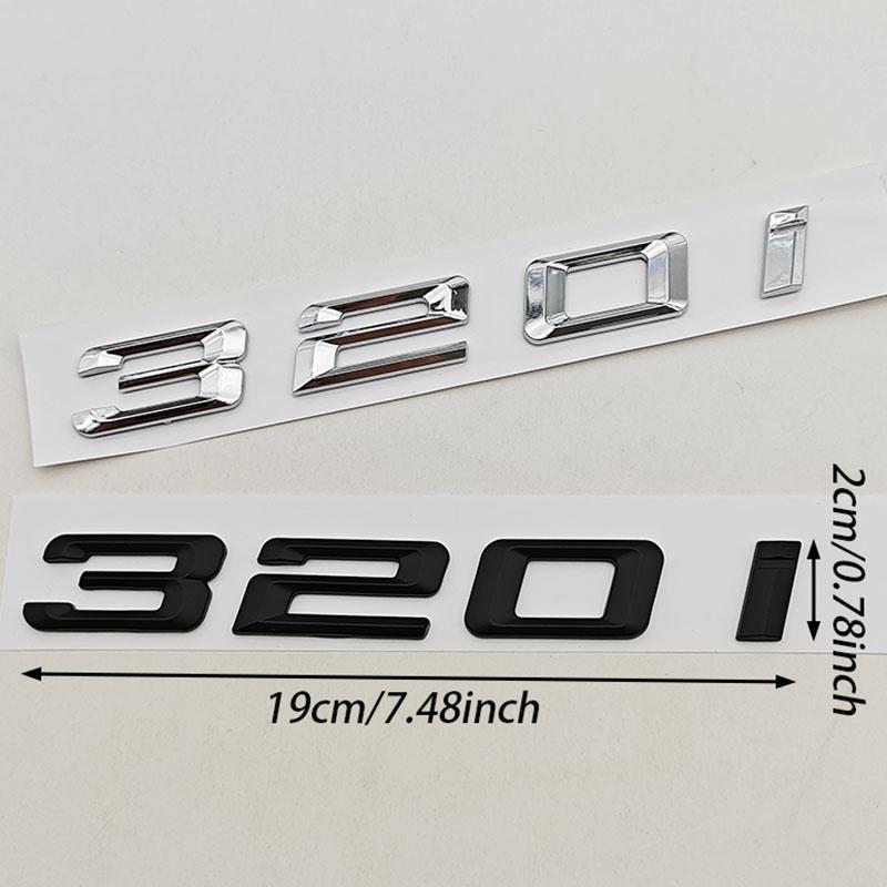 3D ABS Matte Black Car Letters Logo 320d 320i Emblem Sticker Rear Trunk Badge For BMW 320d 320i E90 E91 F30 F31 Auto Accessories
