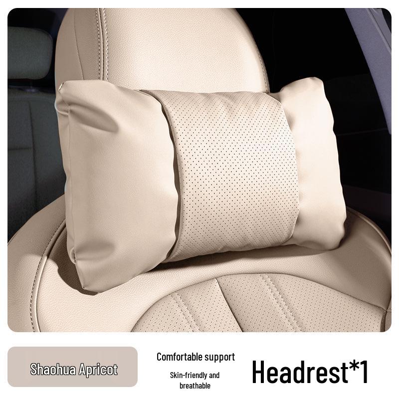 Compatible with 25 Zeekr 001 models: Nappa Leather Headrests, 007GT Lumbar Supports, and 009 Car Seat Backrests