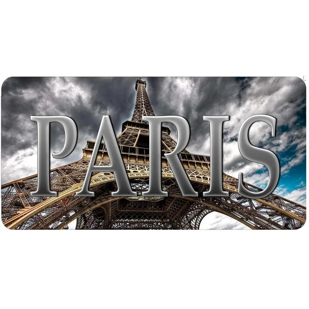 Vintage License Plates for Decoration Signs Barcelona Paris London Amsterdam Tags Metal Automotive Sign for Car Front Wall Decor