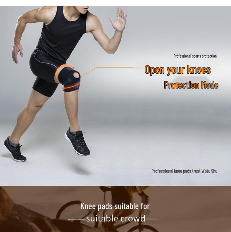 Summer Anti-Slip Knee Pads with Four Springs for Outdoor Sports and Cycling