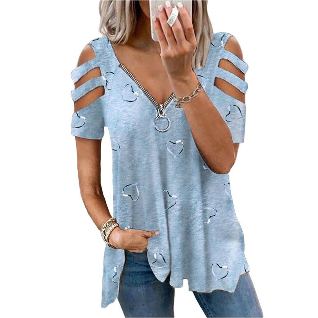 Women's Fashion Elegant Floral Print Pullover Off Shoulder Casual Bottom Top